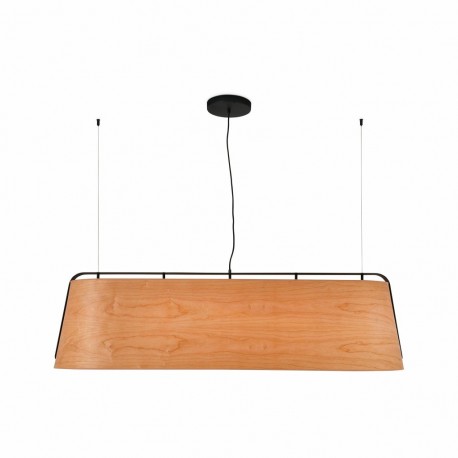 STOOD Lampara colgante negro y madera 5L 29849 - FARO ILUMINACION