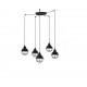 CLAIRE Lampara colgante negra 5L 62802-5L - FARO ILUMINACION
