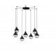 CLAIRE Lampara colgante negra 7L 62802-7L - FARO ILUMINACION