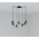 CLAIRE Lampara colgante verde 7L 62803-7L - FARO ILUMINACION