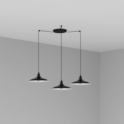 LANG Lampara colgante negra 3L 62804-3L - FARO ILUMINACION