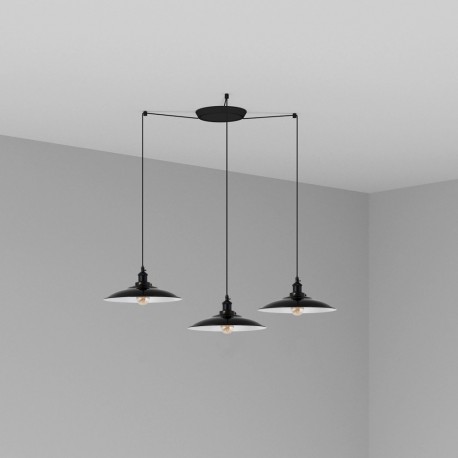 LANG Lampara colgante negra 3L 62804-3L - FARO ILUMINACION