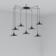 LANG Lampara colgante negra 7L 62804-7L - FARO ILUMINACION