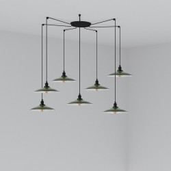 LANG Lampara colgante verde 7L 62805-7L - FARO ILUMINACION