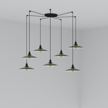 LANG Lampara colgante verde 7L 62805-7L - FARO ILUMINACION