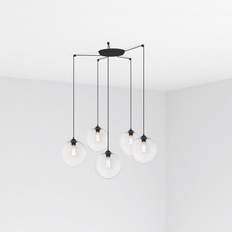 CLARA Lampara colgante transparente 5L 64128-5L - FARO ILUMINACION