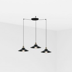 MARLIN Lampara colgante negra 3L 64133-3L - FARO ILUMINACION
