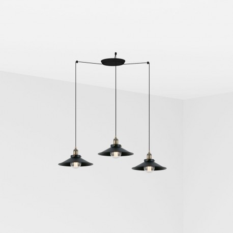 MARLIN Lampara colgante negra 3L 64133-3L - FARO ILUMINACION