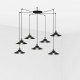 MARLIN Lampara colgante negra 7L 64133-7L - FARO ILUMINACION