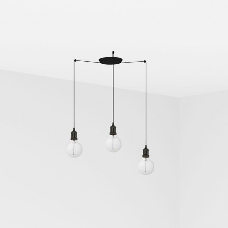 ART Lampara colgante negra 3L 64135-3L - FARO ILUMINACION