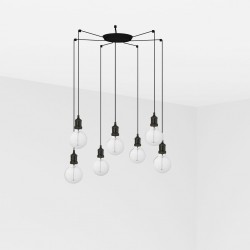 ART Lampara colgante negra 7L 64135-7L - FARO ILUMINACION