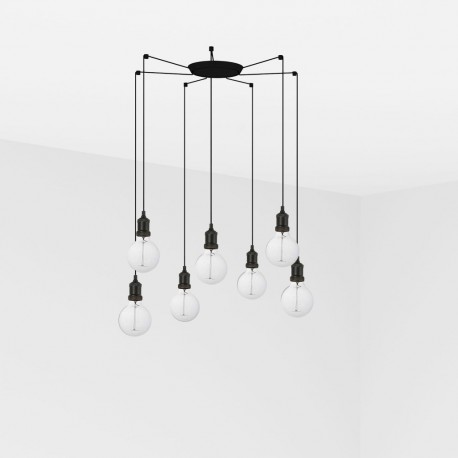 ART Lampara colgante negra 7L 64135-7L - FARO ILUMINACION