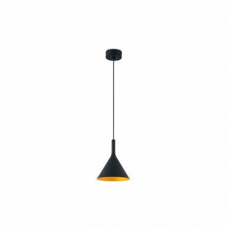 PAM-P LED Lampara colgante negra y oro 64160 - FARO ILUMINACION