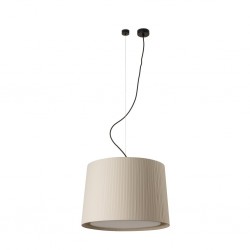SAMBA Lampara colgante negra/encintada beige Ø450 64314-44  - FARO ILUMINACION