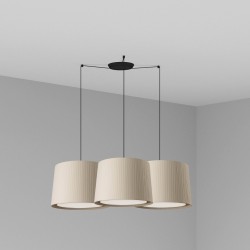 SAMBA Lampara colgante negra/beige 3L 64314-44-3L - FARO ILUMINACION