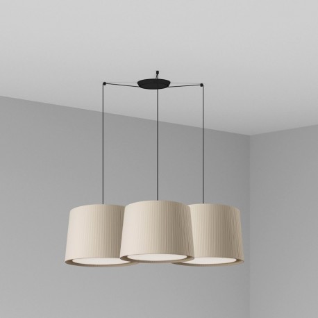 SAMBA Lampara colgante negra/beige 3L 64314-44-3L - FARO ILUMINACION