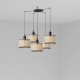 MAMBO Lampara colgante negra/ratan Ø210 5L 64314-47-5L - FARO ILUMINACION
