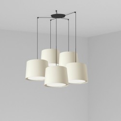 CONGA Lampara colgante blanco 5L 64314-54-5L - FARO ILUMINACION