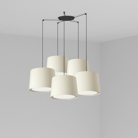 CONGA Lampara colgante blanco 5L 64314-54-5L - FARO ILUMINACION