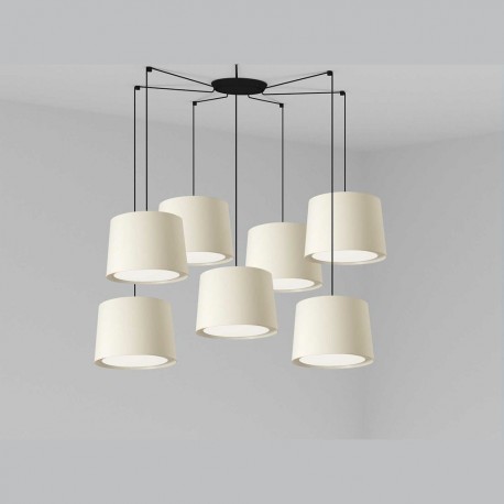 CONGA Lampara colgante blanco 7L 64314-54-7L - FARO ILUMINACION