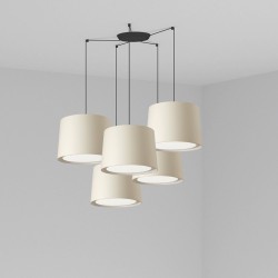 CONGA Lampara colgante beige 5L 64314-55-5L - FARO ILUMINACION