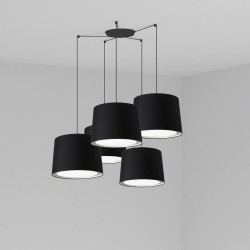 CONGA Lampara colgante negra 5L 64314-56-5L - FARO ILUMINACION