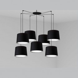 CONGA Lampara colgante negra 7L 64314-56-7L - FARO ILUMINACION