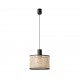 MAMBO Lampara colgante simple negra/ratan Ø320 64315-48 - FARO ILUMINACION