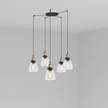 LIZ-2 Lampara colgante oro viejo 5L 65080-5L - FARO ILUMINACION