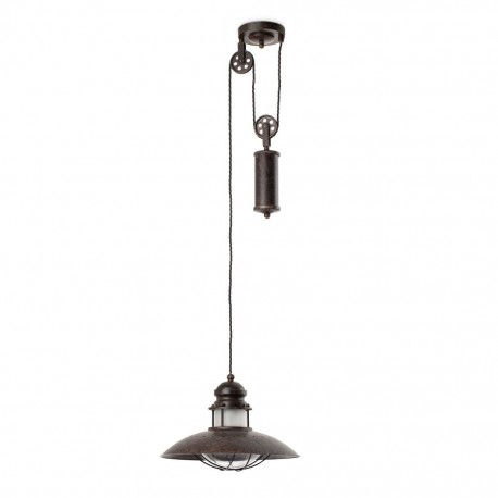 WINCH Lampara colgante con peso marron 66205 - FARO ILUMINACION