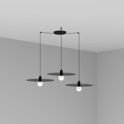 PLAT Lampara colgante negra 3L 68145-3L - FARO ILUMINACION