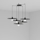 PLAT Lampara colgante negra 5L 68145-5L - FARO ILUMINACION