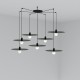 PLAT Lampara colgante negra 7L 68145-7L - FARO ILUMINACION