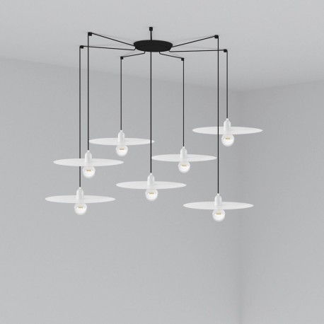 PLAT Lampara colgante blanco 7L 68146-7L - FARO ILUMINACION