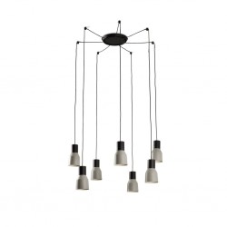 KOMBO Lampara colgante gris Ø120 7L 68591-7L - FARO ILUMINACION