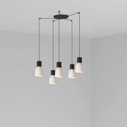KOMBO Lampara colgante beige Ø120 5L 68592-5L - FARO ILUMINACION