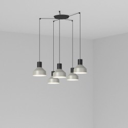 KOMBO Lampara colgante gris Ø200 5L 68593-5L - FARO ILUMINACION