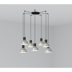 KOMBO Lampara colgante gris Ø200 7L 68593-7L - FARO ILUMINACION