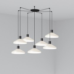 KOMBO Lampara colgante beige Ø400 7L 68596-7L - FARO ILUMINACION