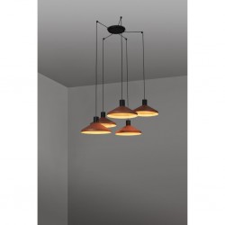 KOMBO Lampara colgante terracota Ø400 5L 68597-5L - FARO ILUMINACION
