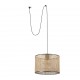 MAMBO Lampara colgante negra/ratan Ø450 con clavija 68604-49 - FARO ILUMINACION