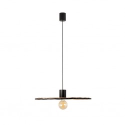 COSTAS Lampara colgante negra/ratan Ø600 68590-69 - FARO ILUMINACION