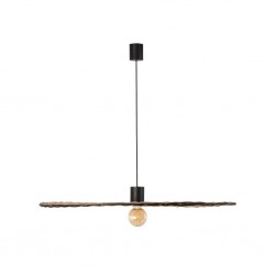 COSTAS Lampara colgante negra/ratan Ø1000 68590-70 - FARO ILUMINACION