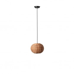HAKA Lampara colgante negra/ratan Ø250 65134-73 - FARO ILUMINACION