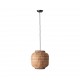 TUPAI Lampara colgante negra/ratan 65134-77 - FARO ILUMINACION