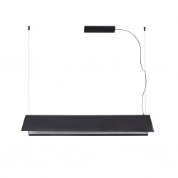 LUDOVICO 115 Lampara colgante negra con floron de superficie 61106 - FARO ILUMINACION