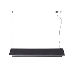 LUDOVICO 115 Lampara colgante negra con floron empotrable 61107 - FARO ILUMINACION