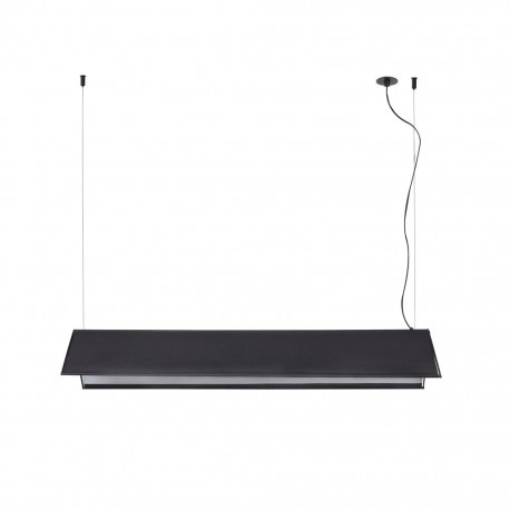 LUDOVICO 115 Lampara colgante negra con floron empotrable 61107 - FARO ILUMINACION