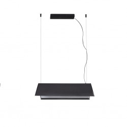 LUDOVICO 60 Lampara colgante negra con floron de superficie 61110 - FARO ILUMINACION
