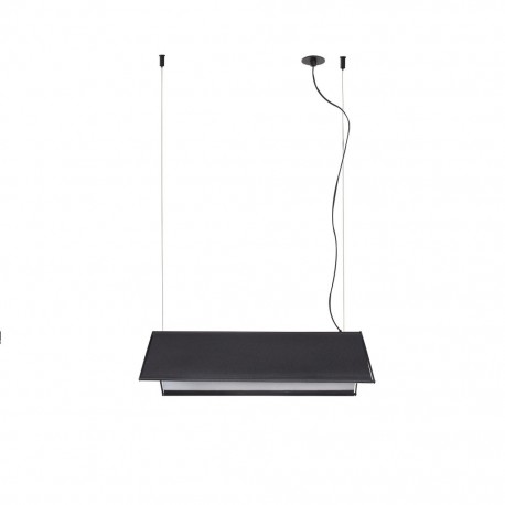 LUDOVICO 60 Lampara colgante negra con floron empotrable 61111 - FARO ILUMINACION